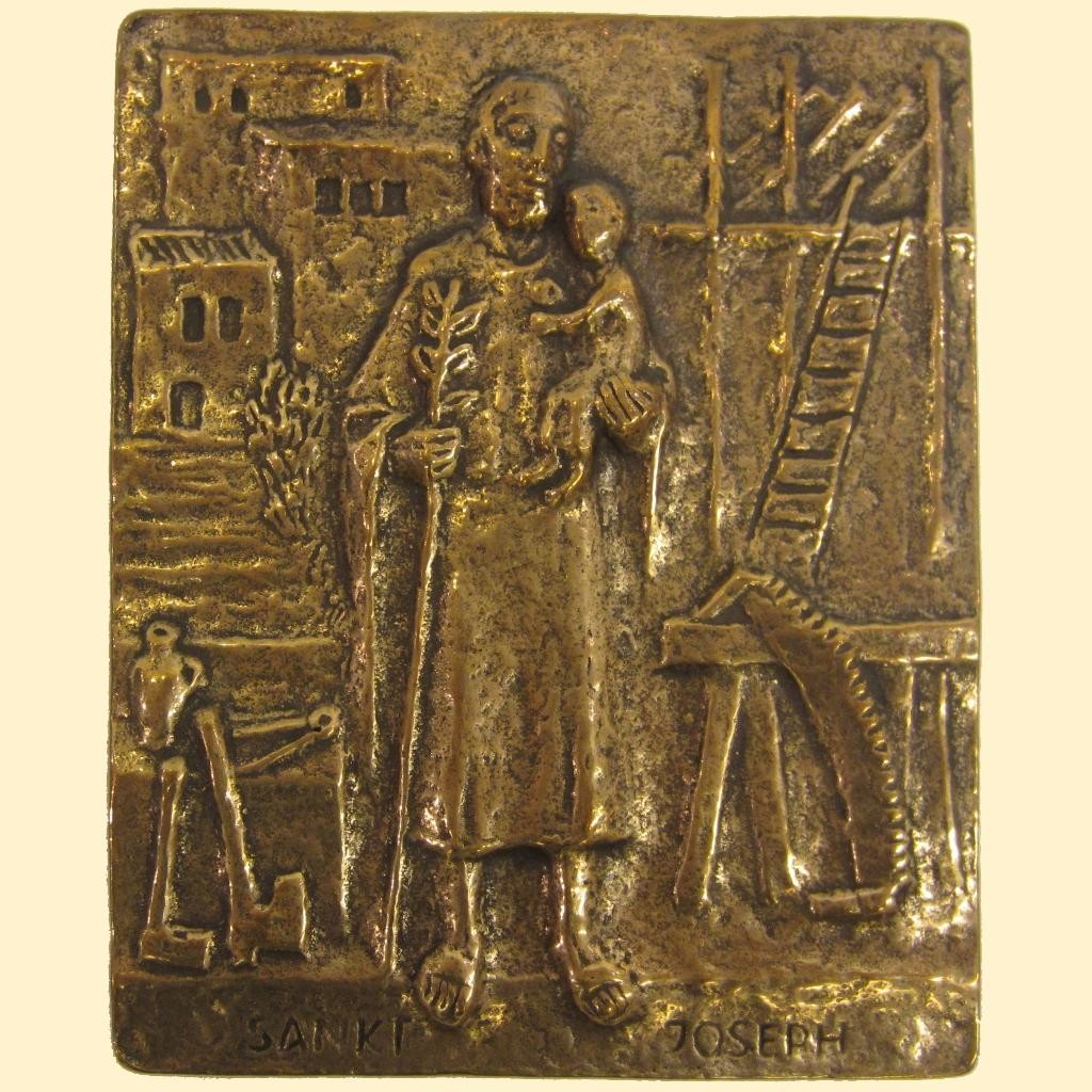Plaquette - St. Jozef met kind