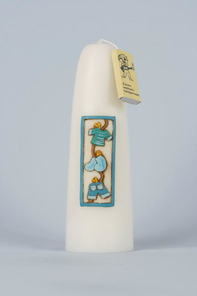 Geboortekaars - waslijn blauw