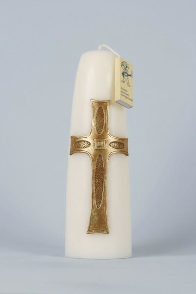 Kaars - kruis goud