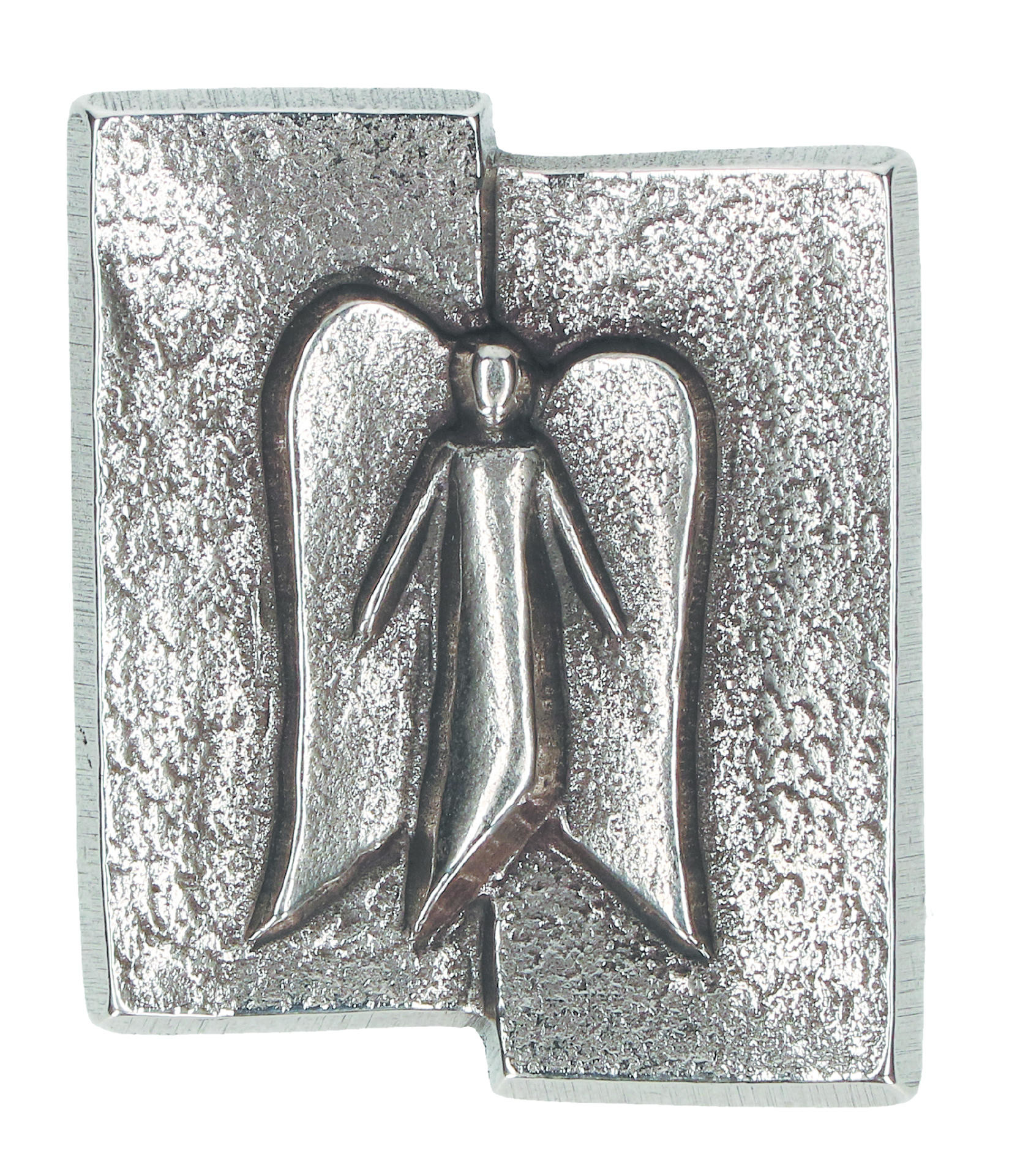 Plaquette engel - zilverkleurig