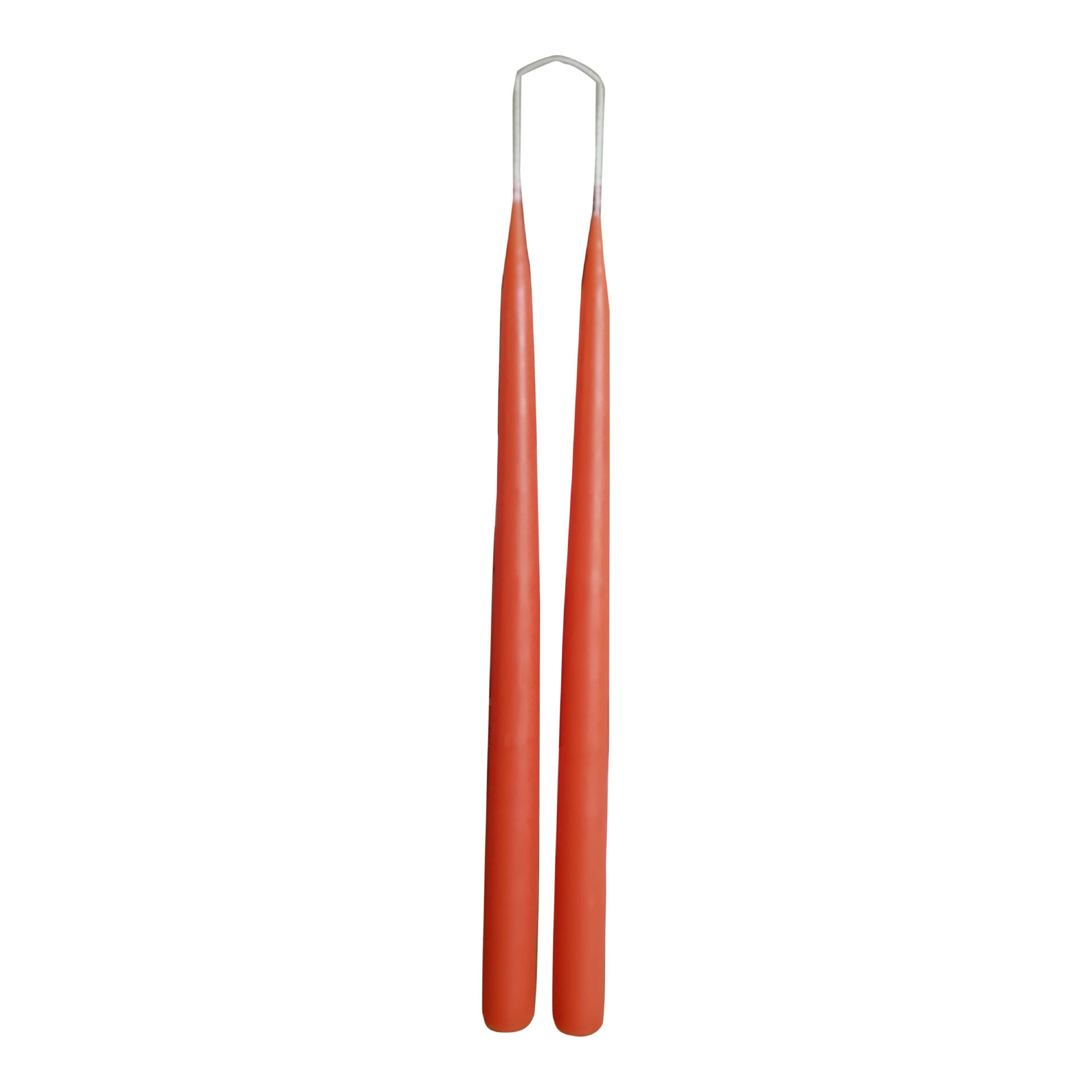 Tweelingkaars oranje - 36 cm