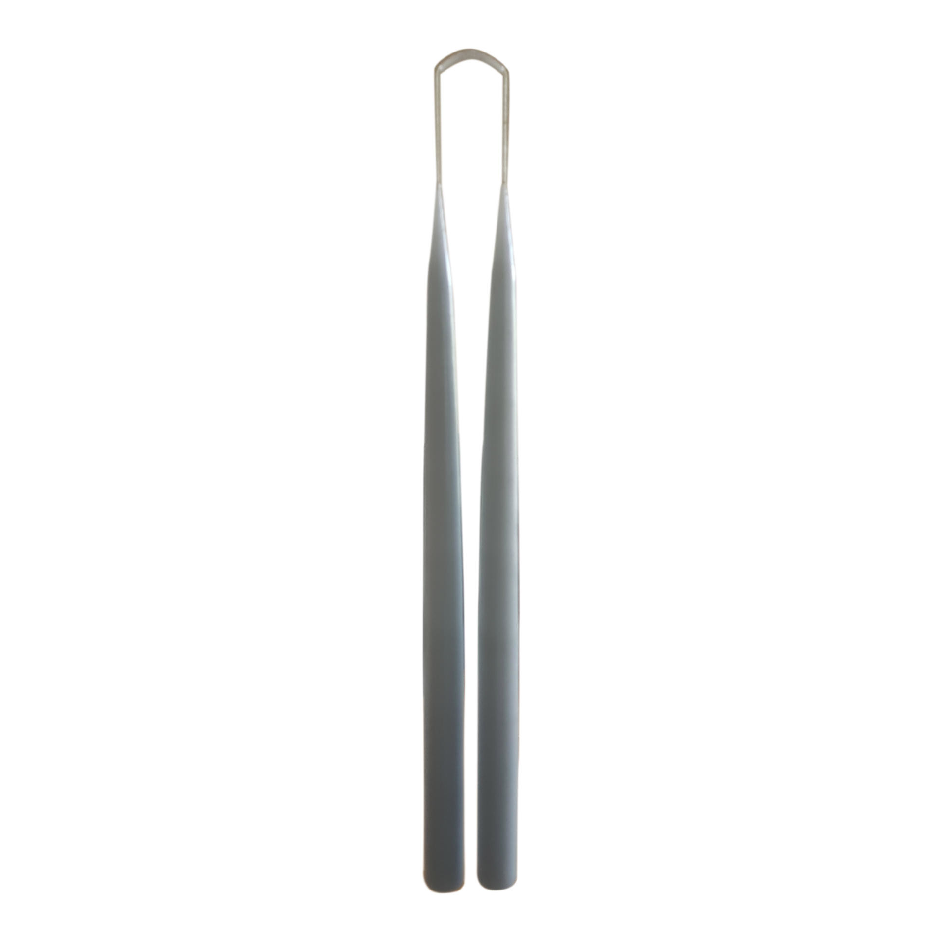 Tweelingkaarsen donker grijs - 36 cm