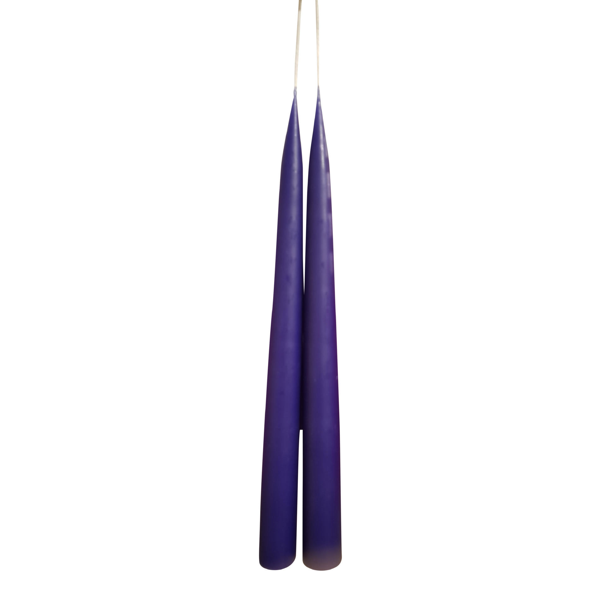 Tweelingkaarsen blauw - 25 cm