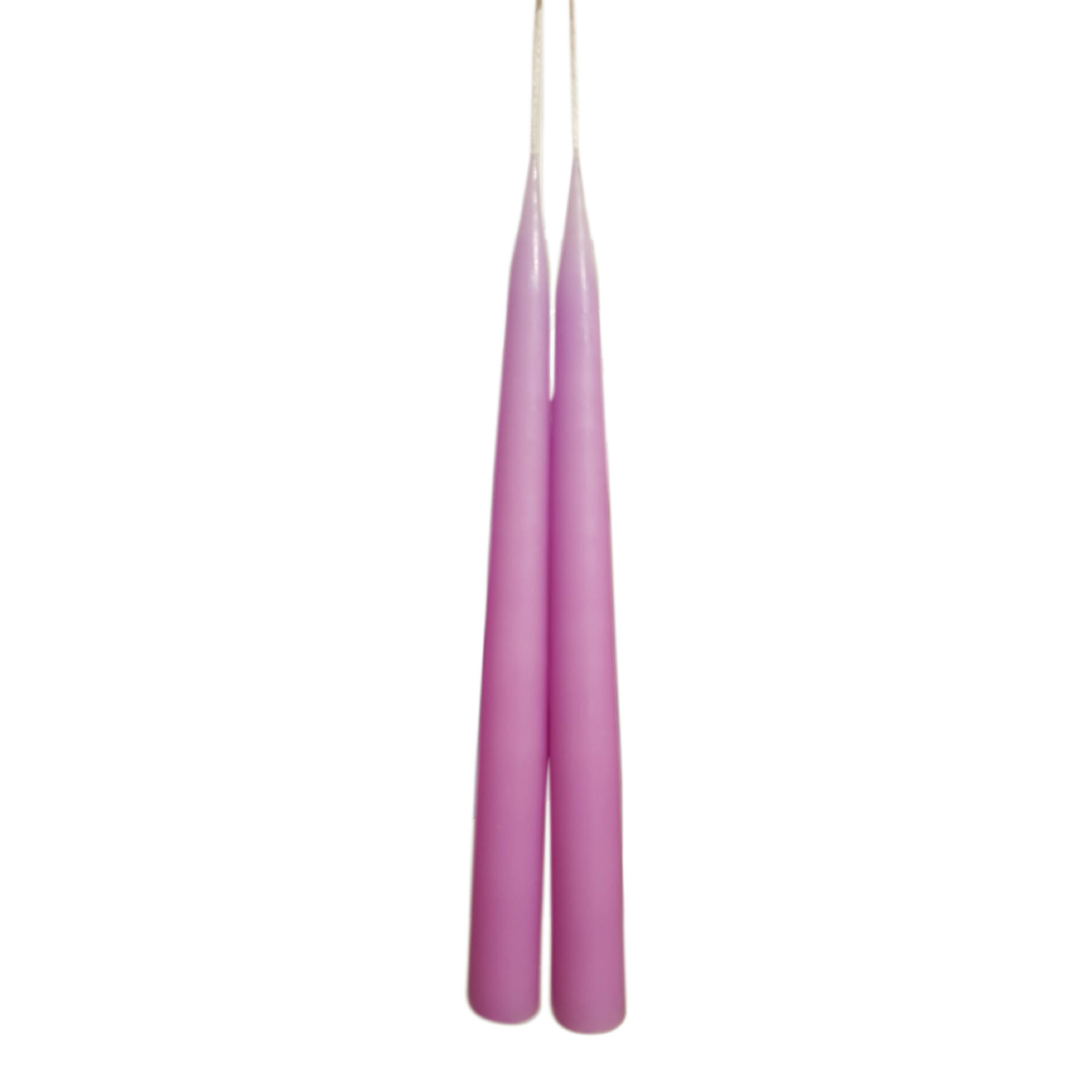 Tweelingkaars paars - 25 cm