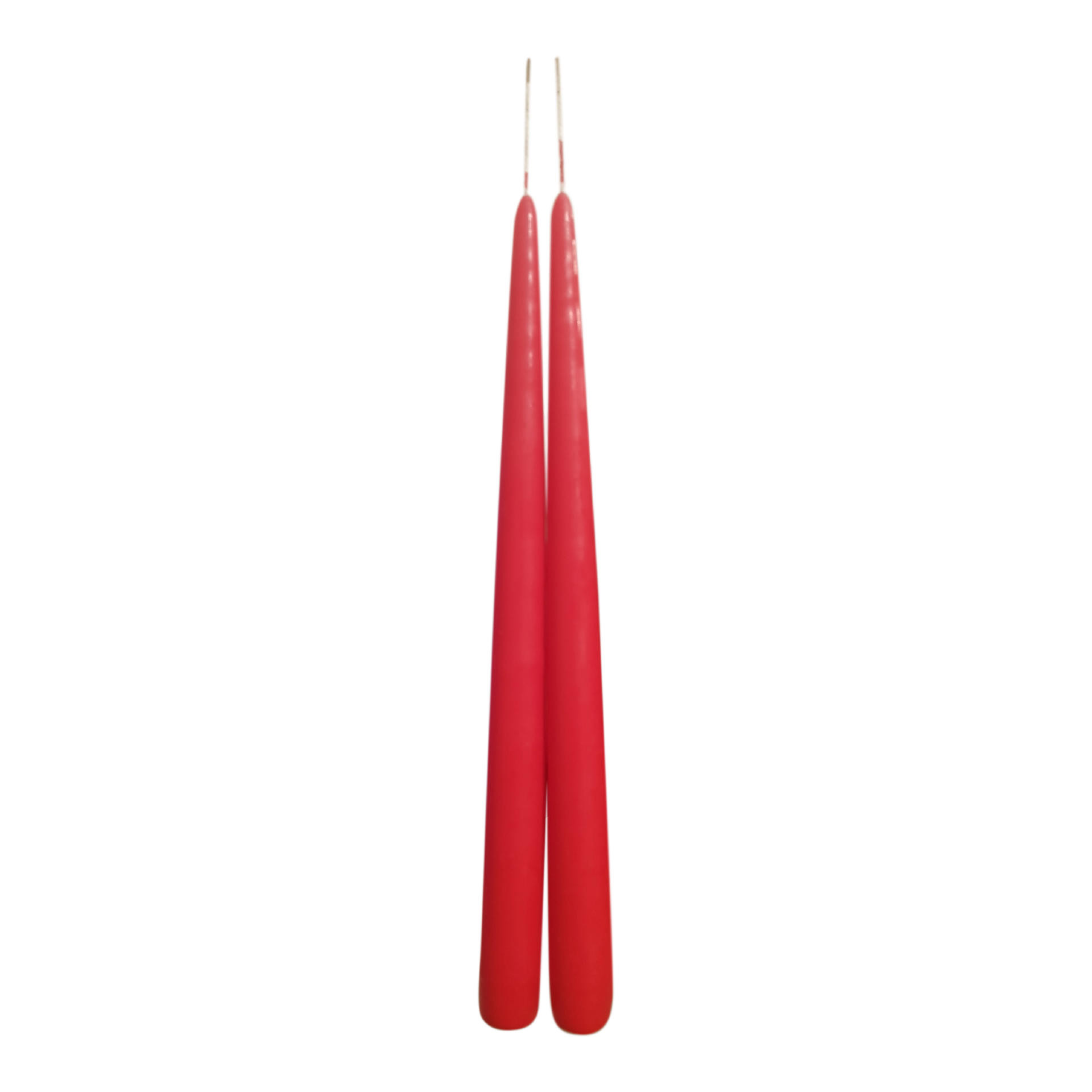 Tweelingkaarsen rood - 25 cm