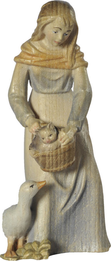 Leonie Kerstgroep - herderin met poes