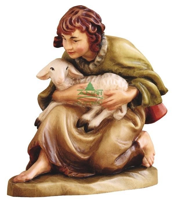 Bernardi - herder knielend met schaap
