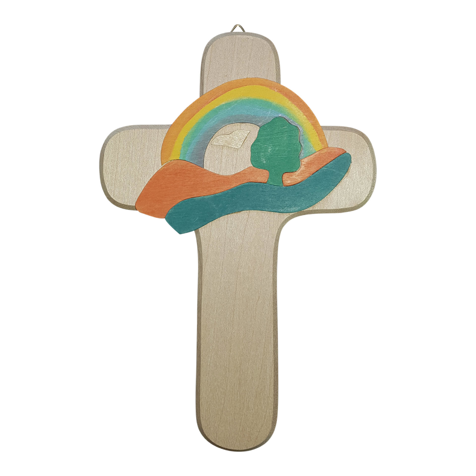Houten kruis - Regenboog