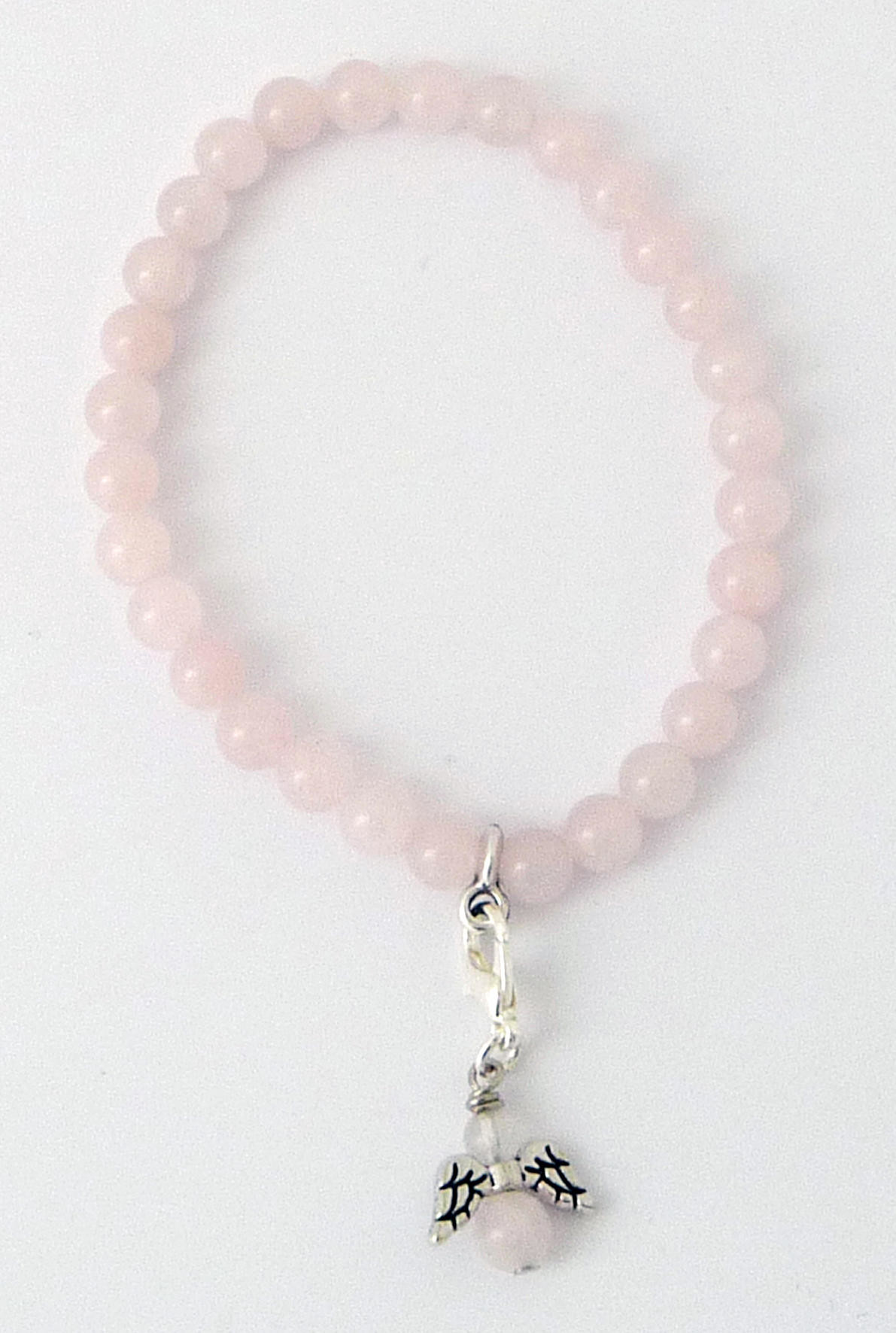 Armband rosequarts - beschermengel