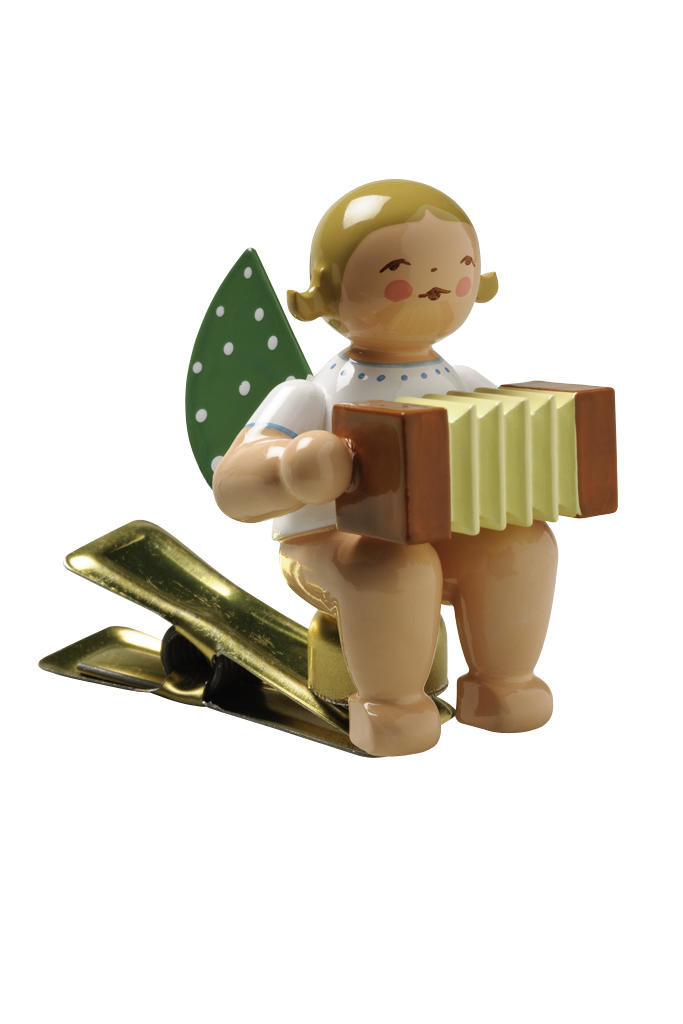 Engel met harmonica - knijpertje