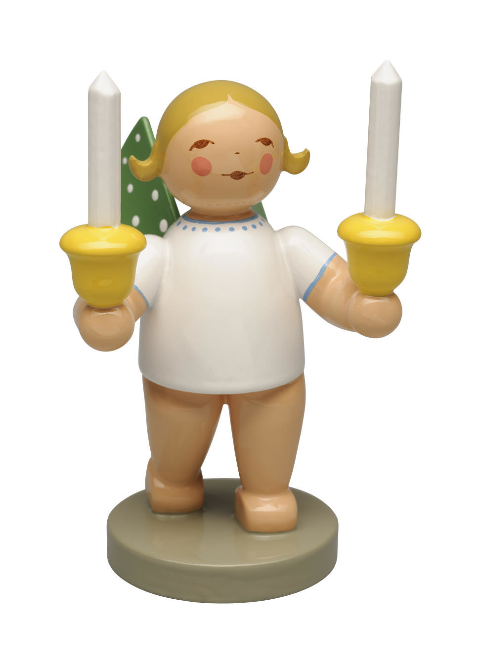 Engel met twee kaarsen - blond