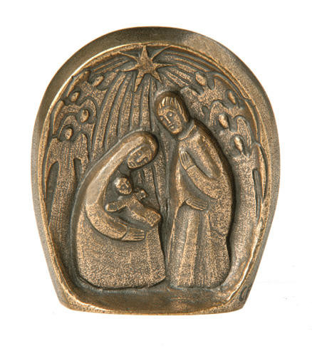 Kerstgroep brons - 9 cm