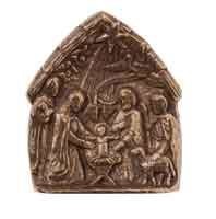 Kerstgroep brons  - 8,5 cm