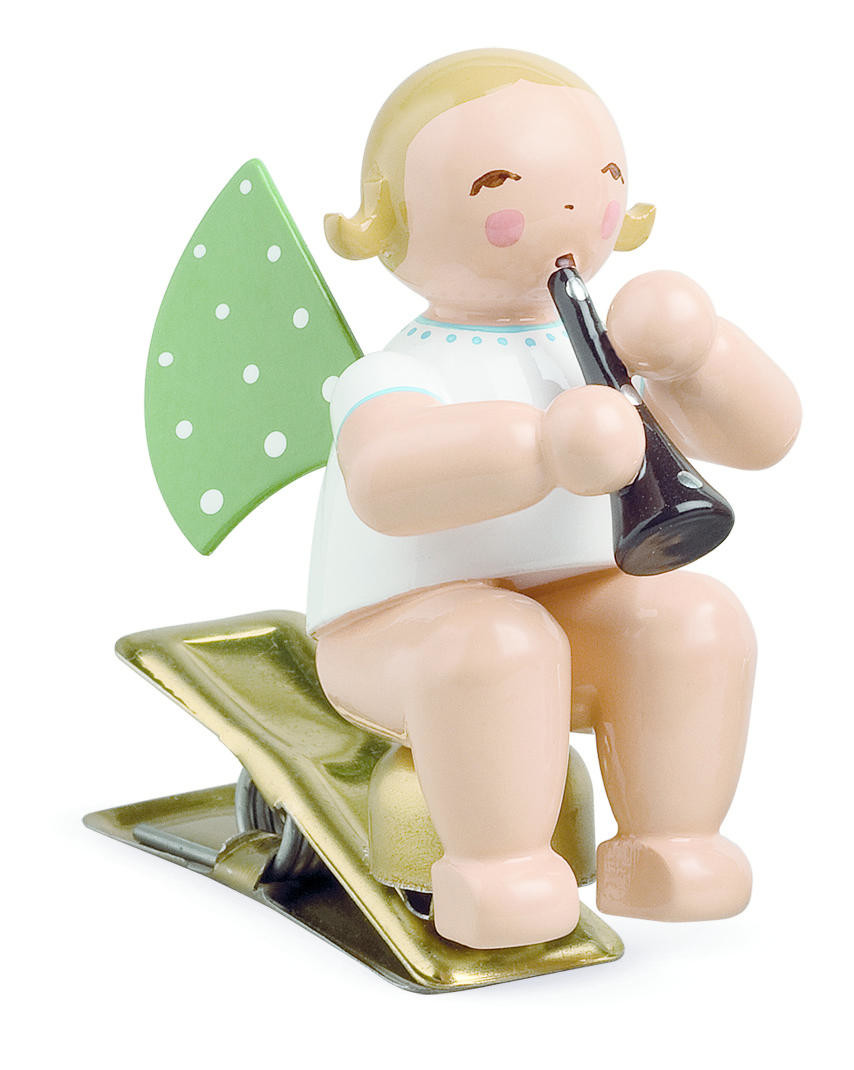 Engel met klarinet - knijpertje