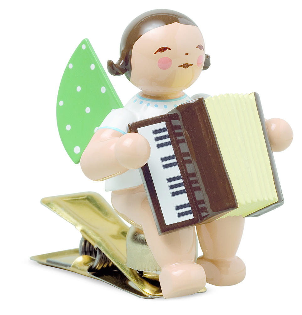 Engel met accordeon - knijpertje