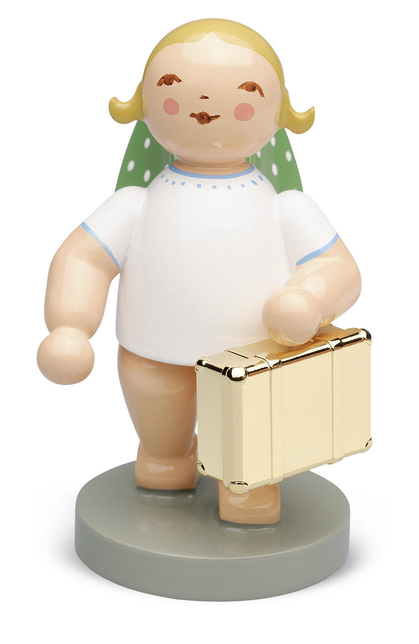 Engel met gouden koffer (blond)