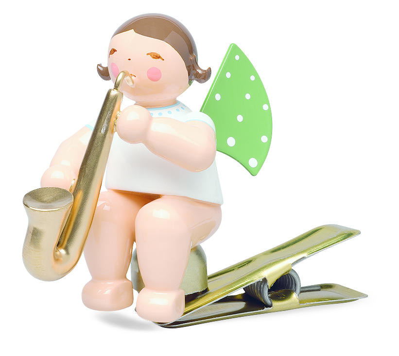 Engel met saxofoon - knijpertje