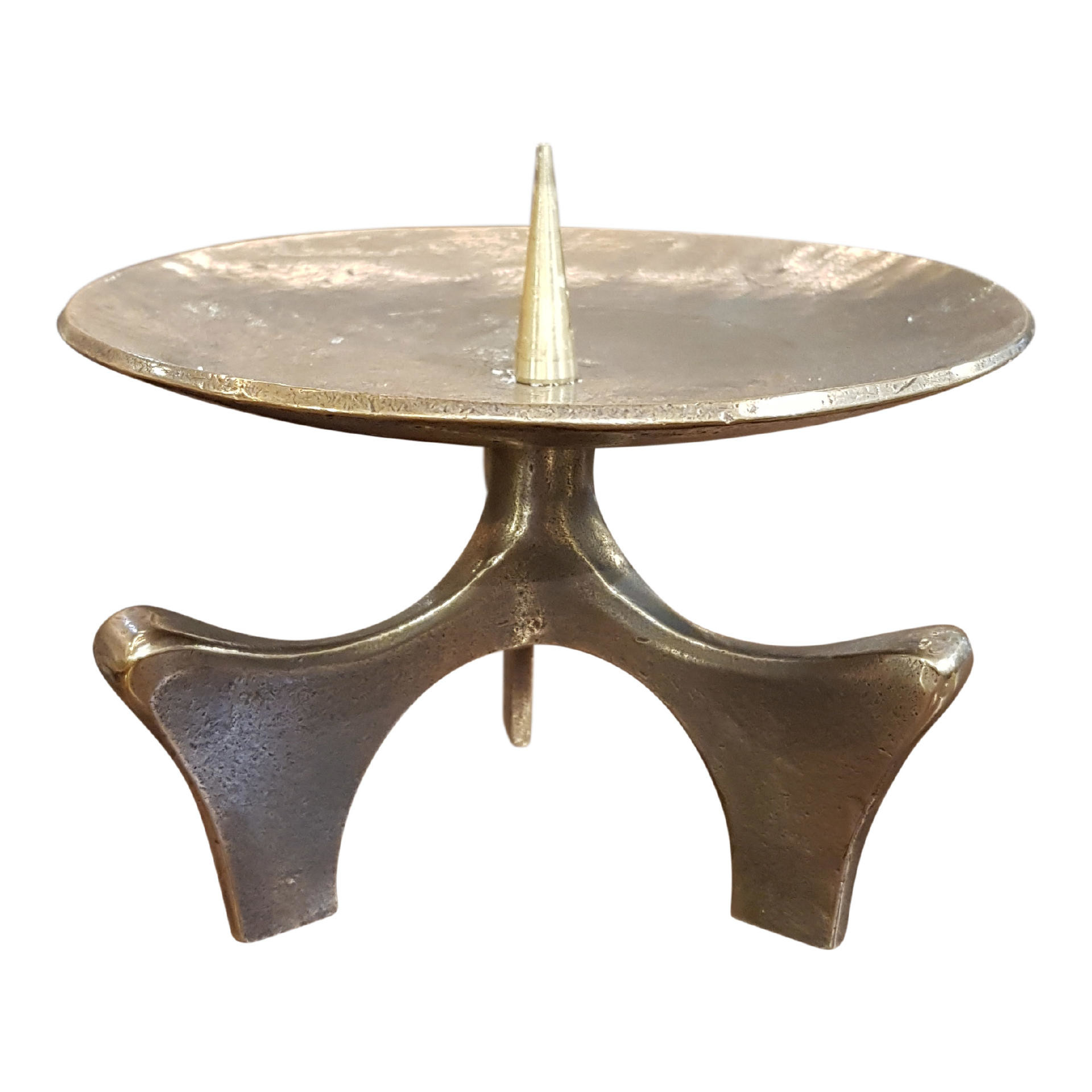 Bronzen kandelaar - hoog 12,5 cm