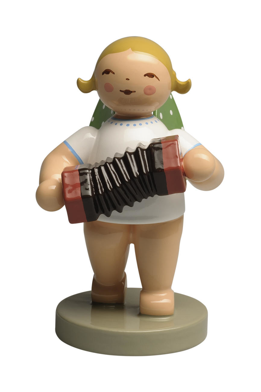Engel met concertina (donker bruin) 