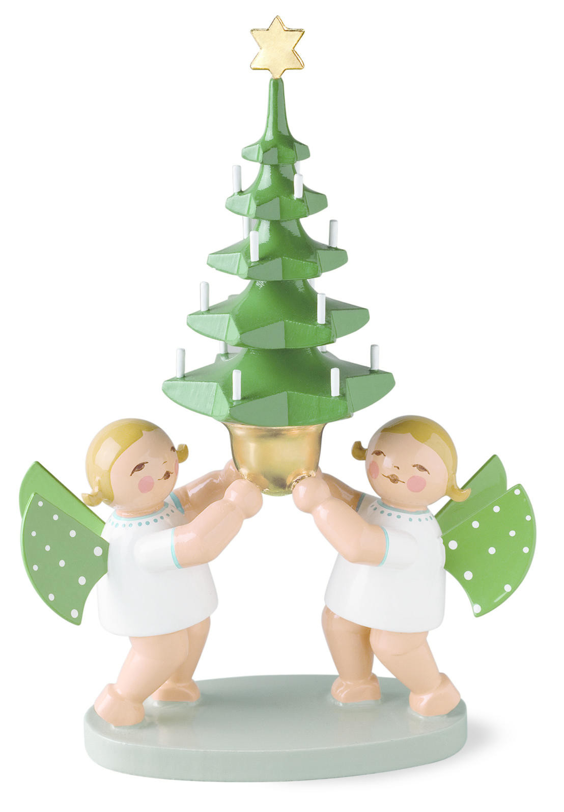 Kerstengeltjes met kerstboom