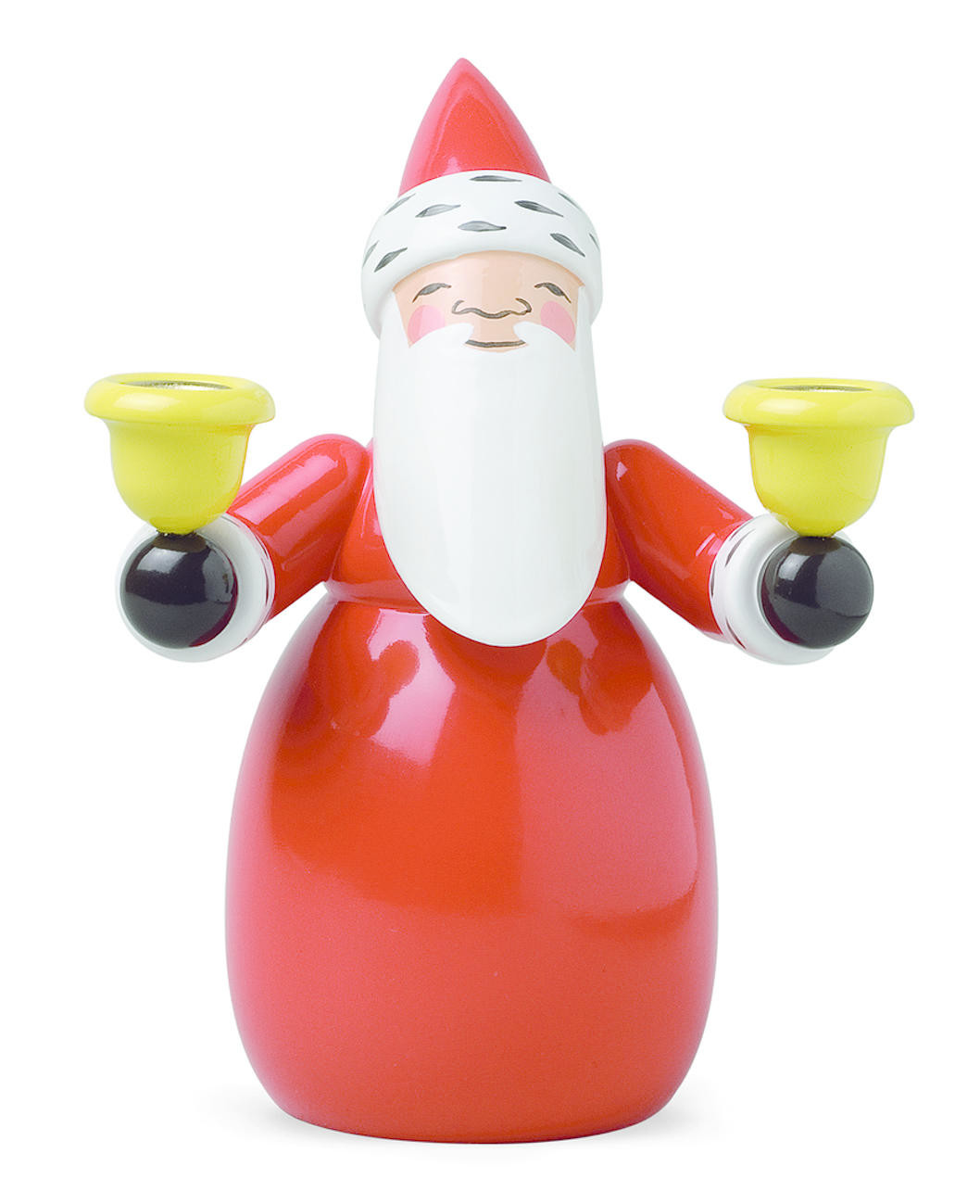 Kerstman met kaarsenhouders
