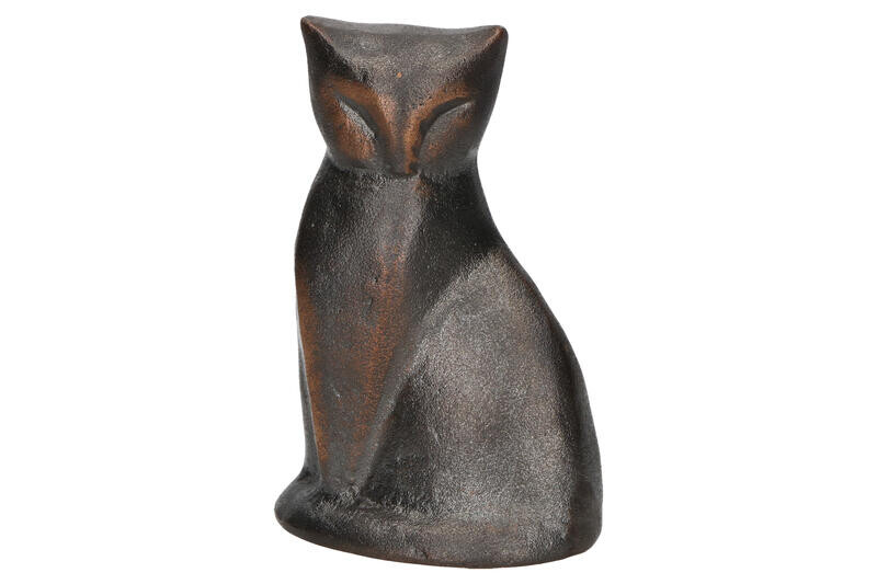Bronzen beeld -  kat zittend