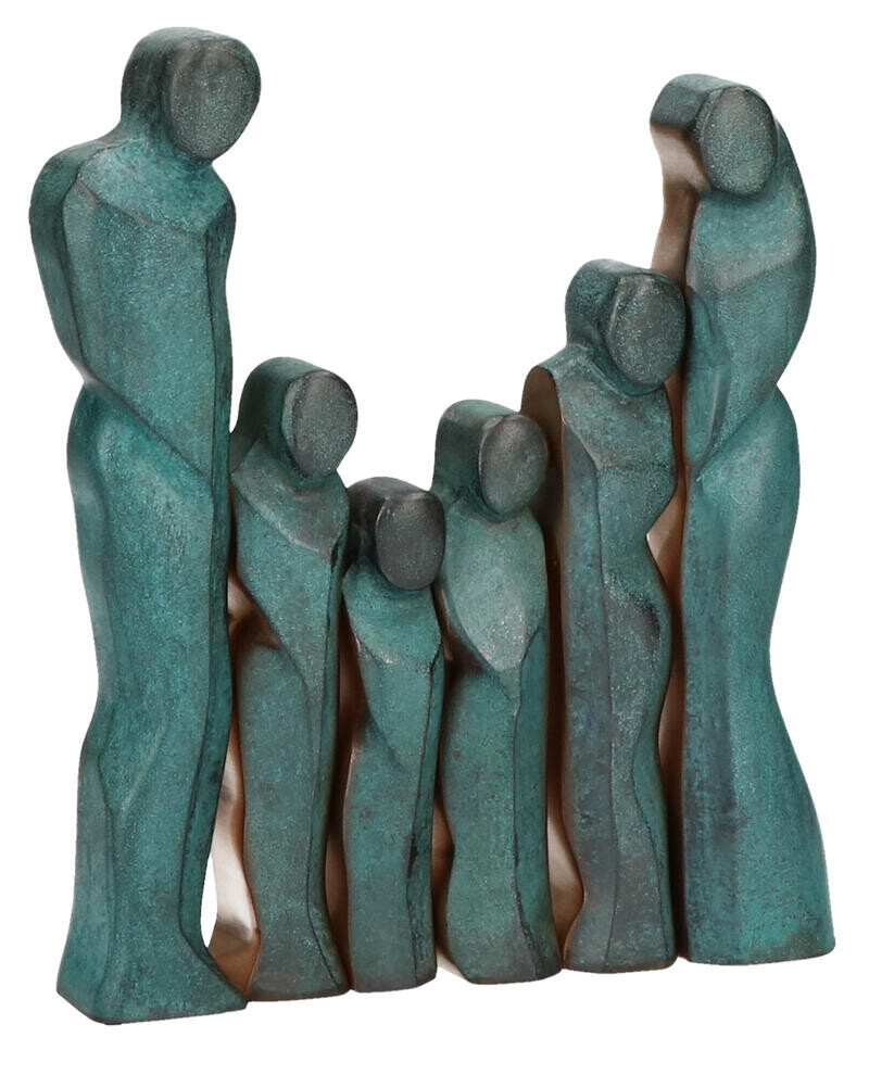 Bronzen beeld - Familie (6 gezinsleden)