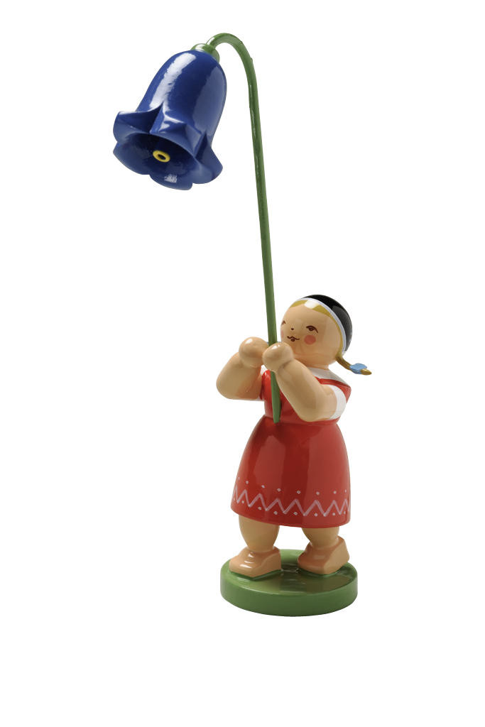 Meisje met klokbloem