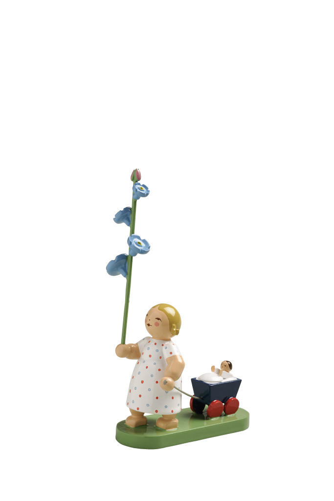Meisje met vergeet-me-nietje