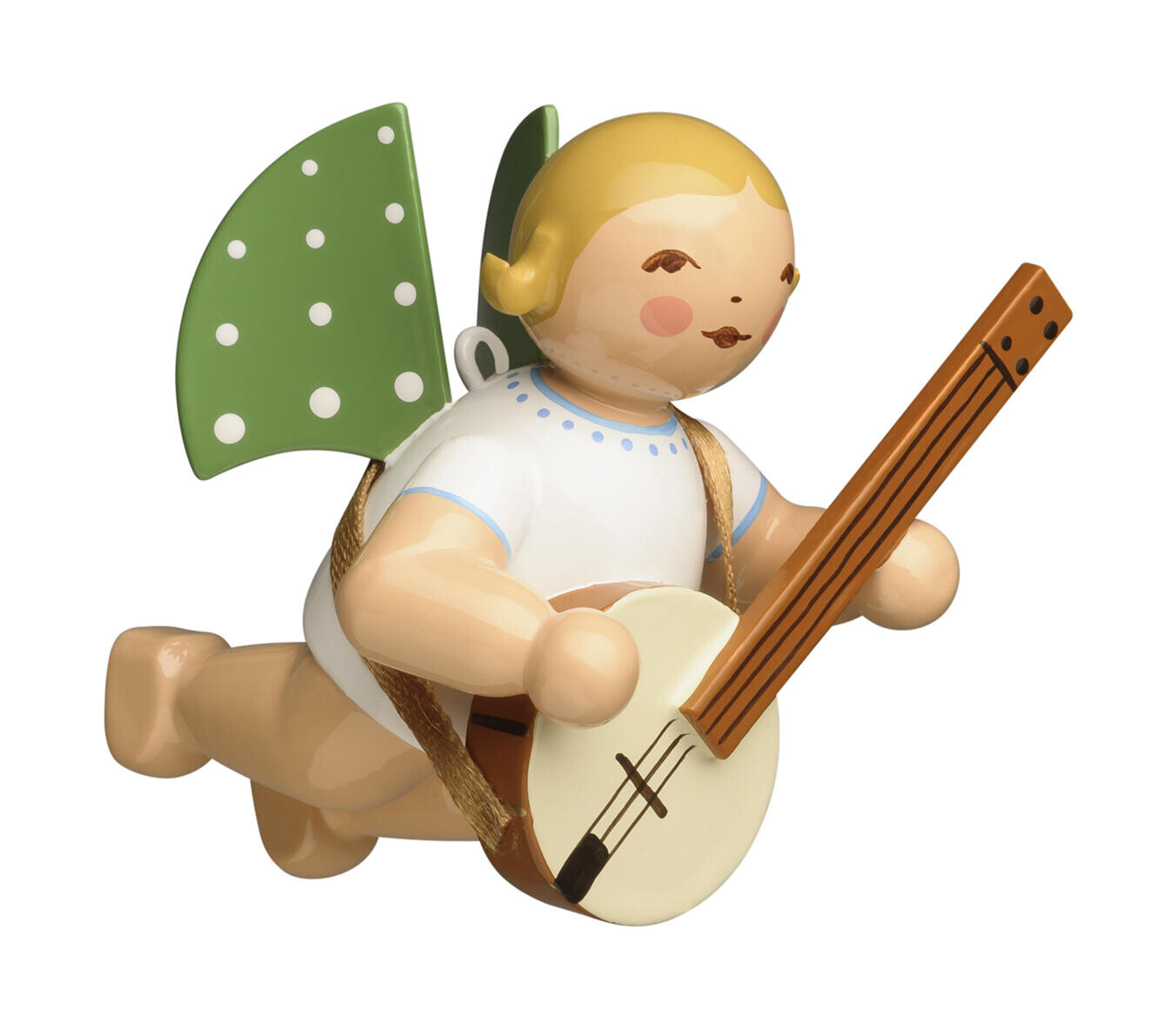 Engel met banjo - zwevend (blond)