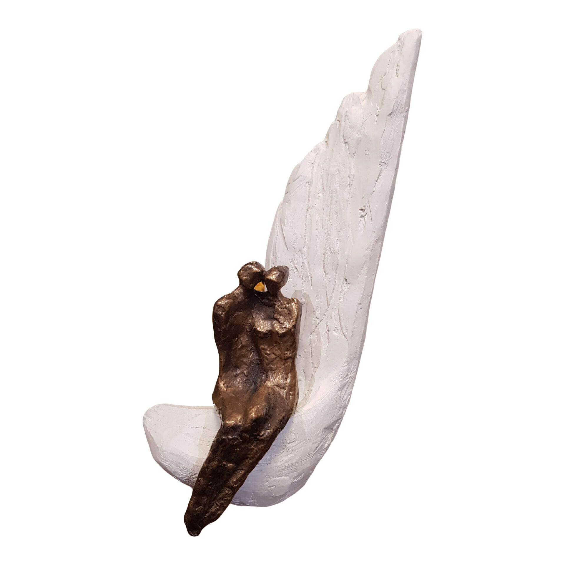 Bronzen beeld - man en vrouw 32 cm