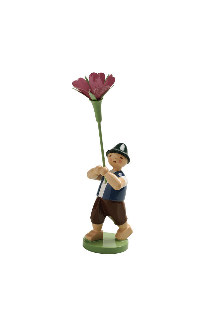 Bloemenkinderen - jongen met bolderik