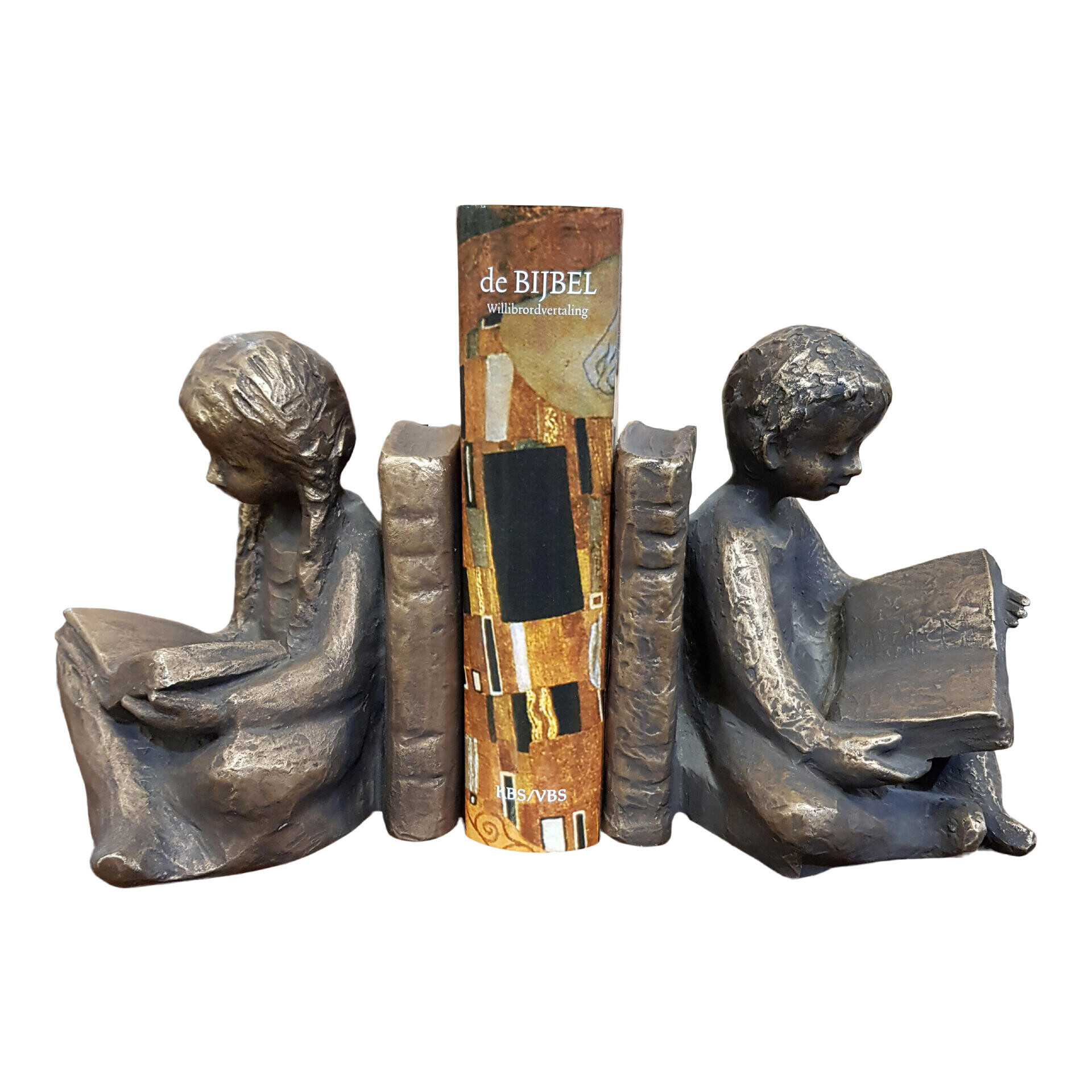 Boekensteunen - bronskleurig 15 cm.