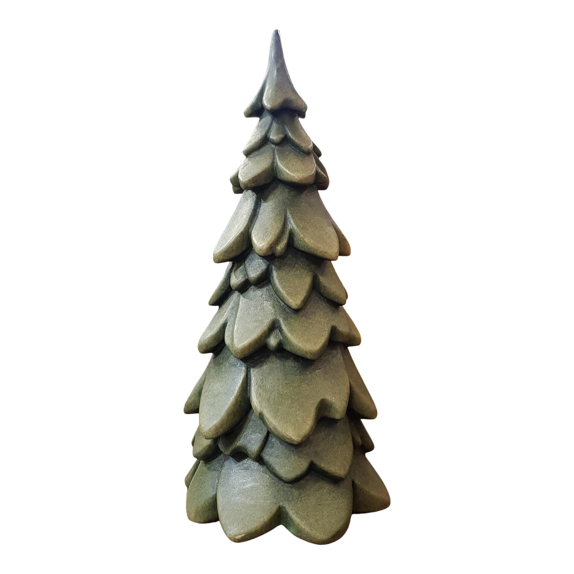 Kerstboom houtsnij - groen 23,5 cm 