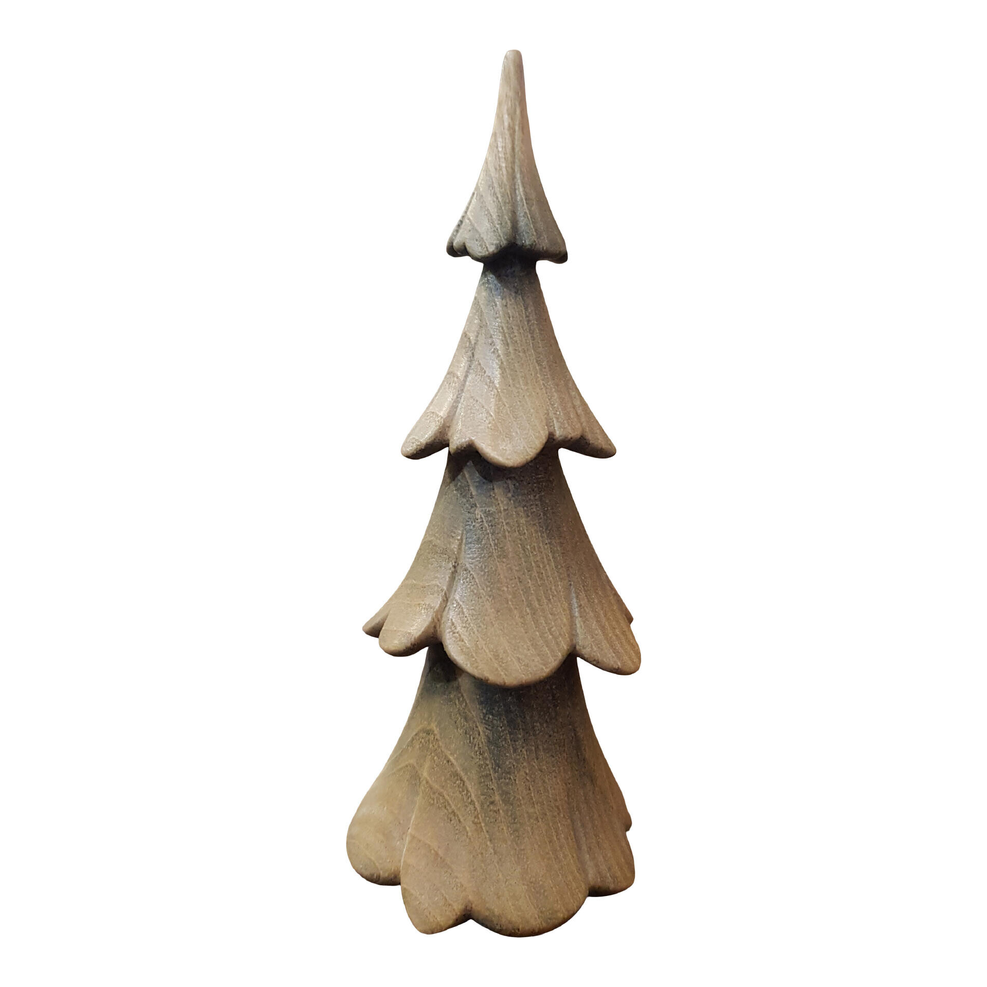 Kerstboom hout - 20 cm groen ingewassen