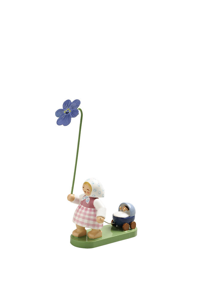 Bloemenkinderen - meisje met viooltje