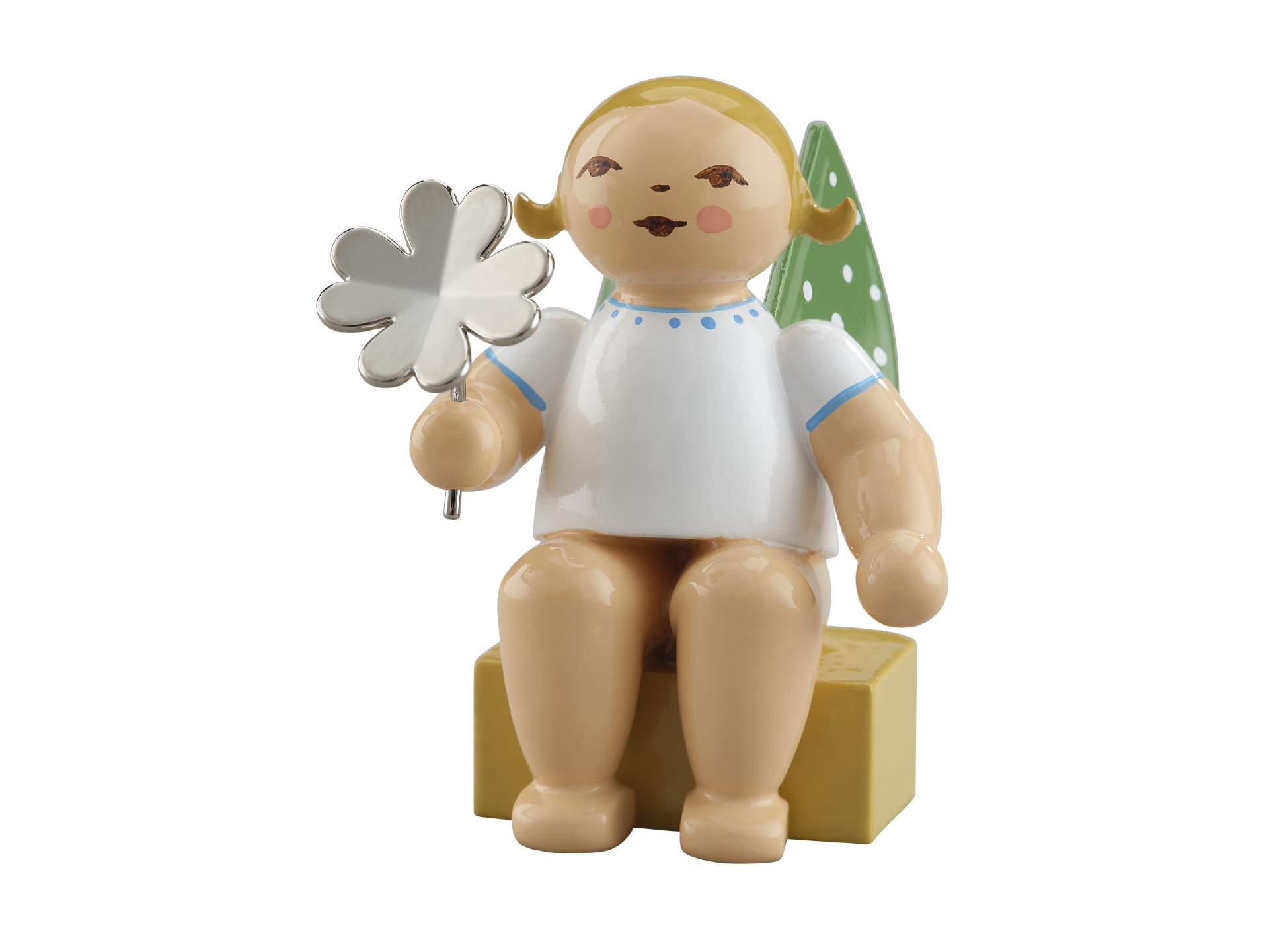 Kalenderfiguur 2022 - zilver klavertje-vier