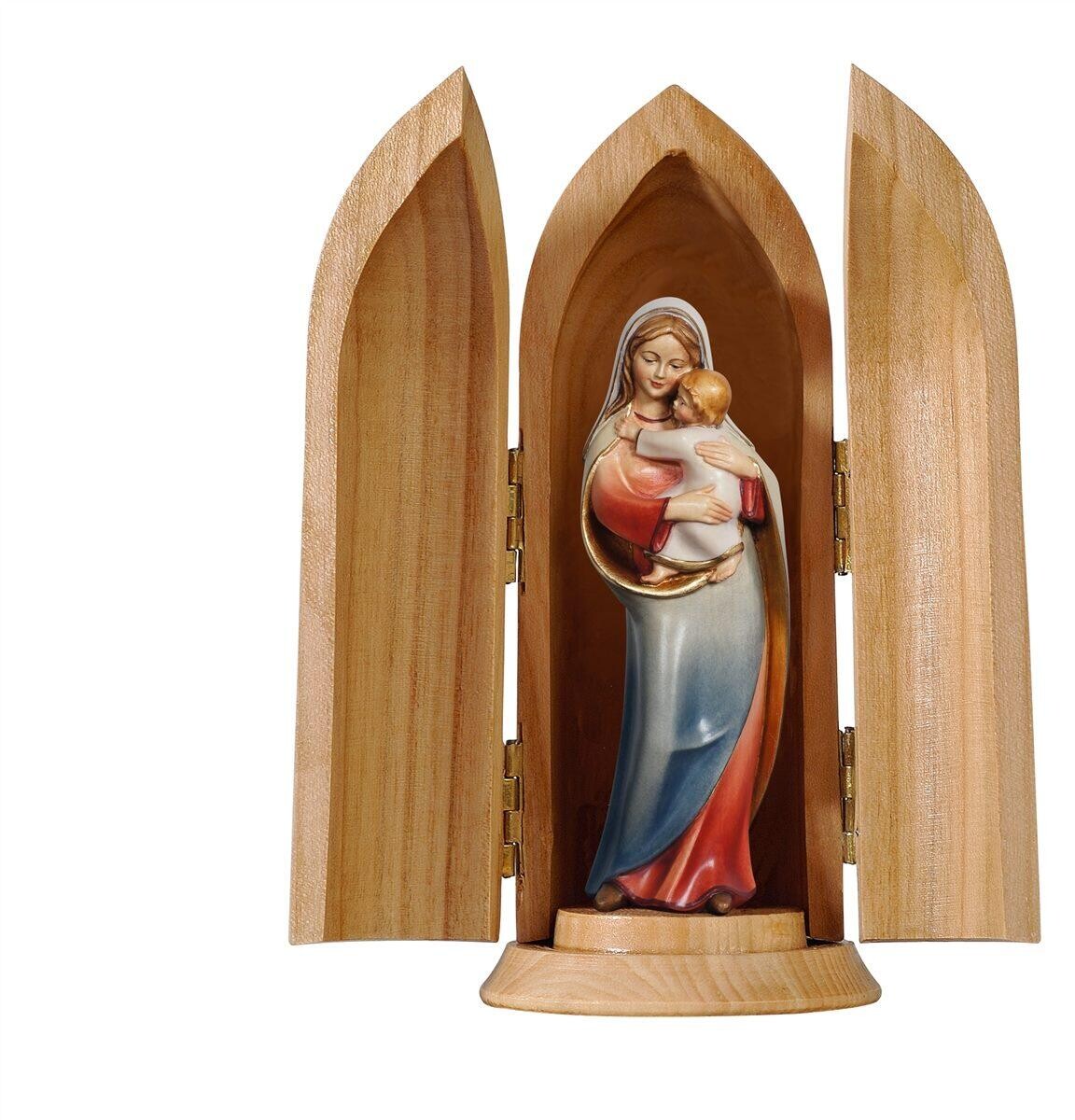 Drieluikje hout - Maria met kind (rechts)