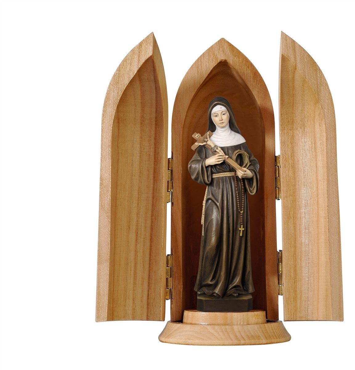 Drieluikje hout - Heilige Rita
