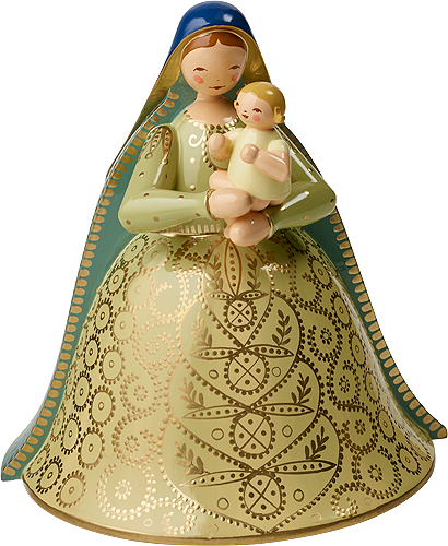 Madonna met kind - créme-lichtblauw