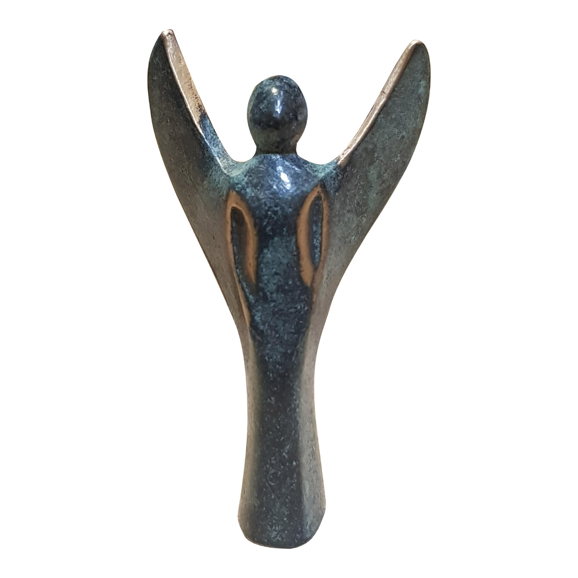 Bronzen beschermengel - 7 cm
