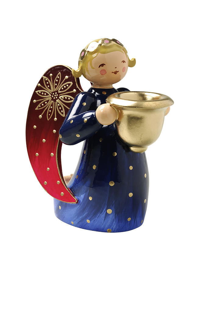 Engel met kelk  - knielend (blauw)