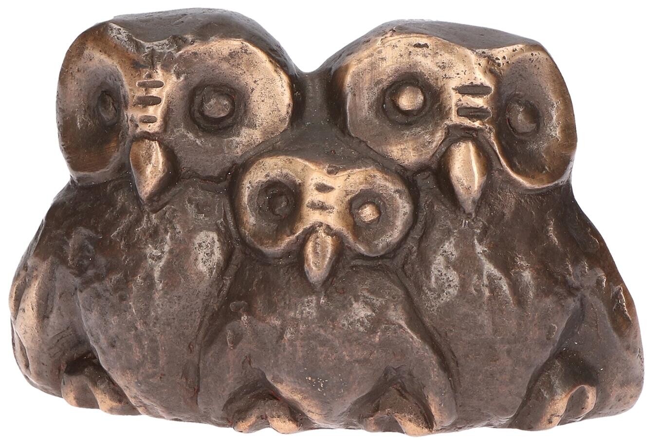 Bronzen beeld - Uilenfamilie