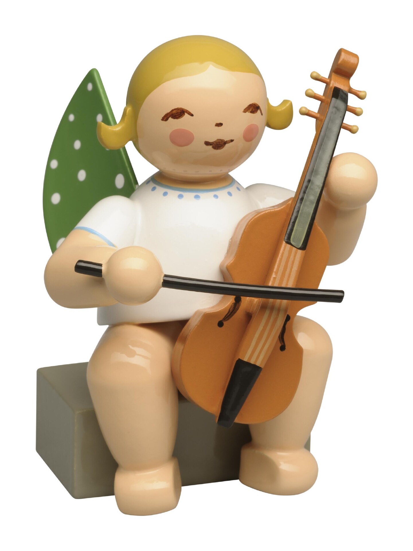Engel met Viola da Gamba - zittend (blond)