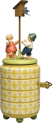 Speeldoos - Vogelhuisje met Twee Kinderen