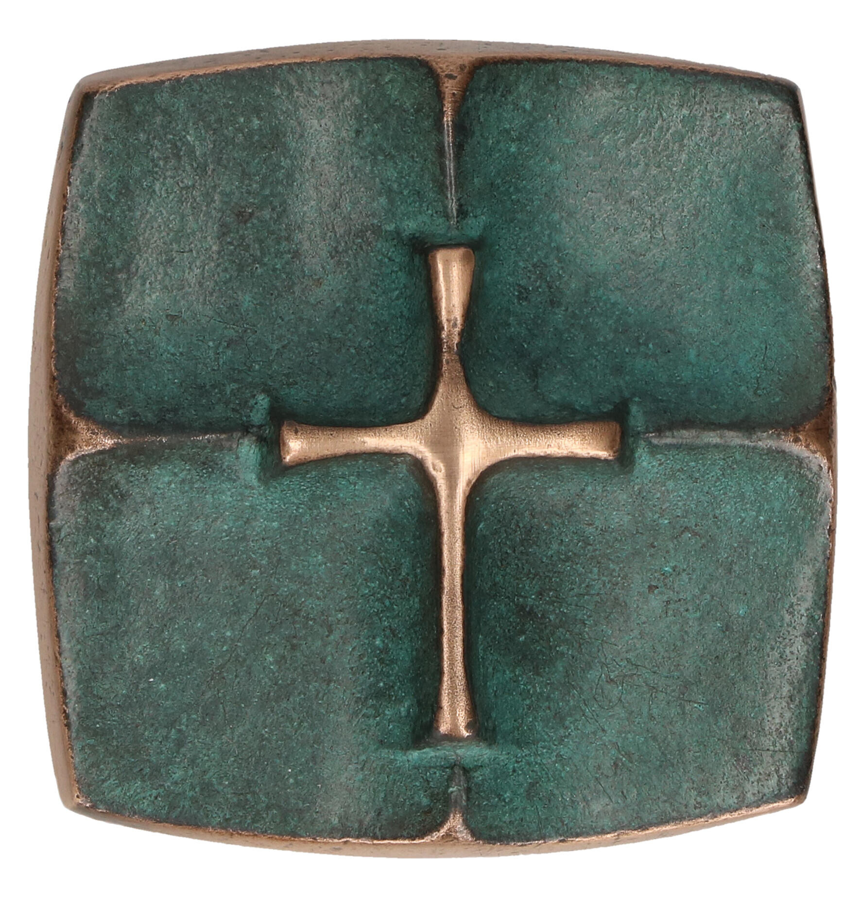 Bronzen plaquette - kruis