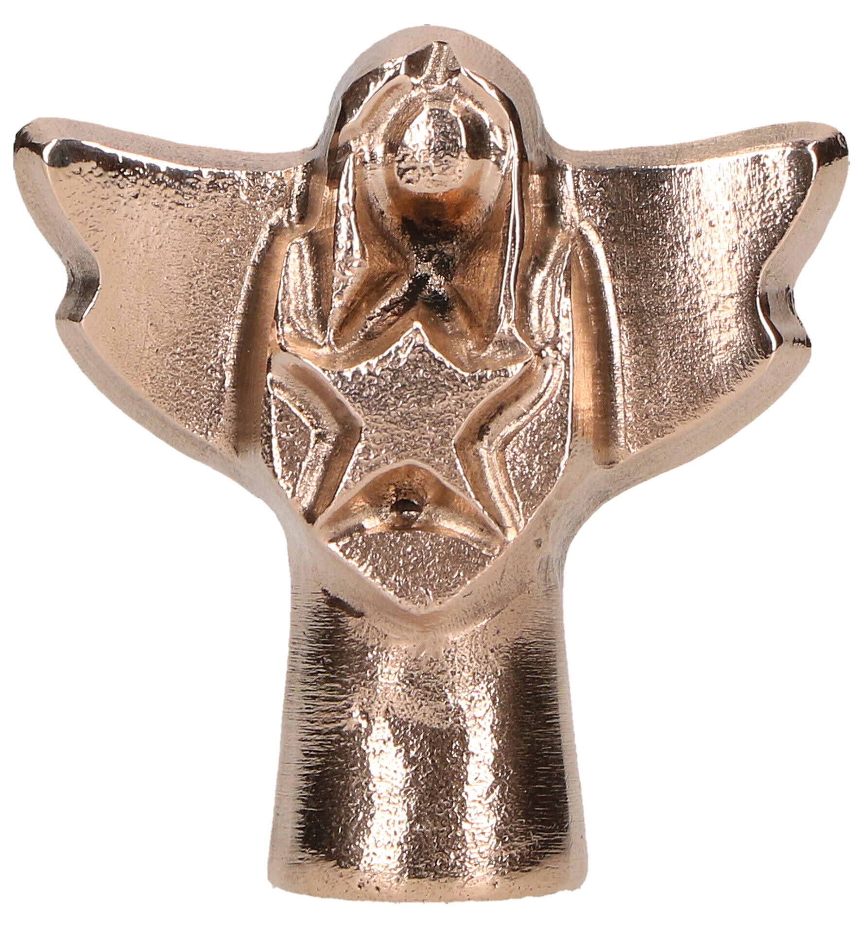 Bronzen engel met geluksster 4 cm
