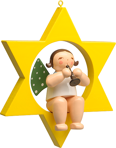 Engel met klarinet klein - ster