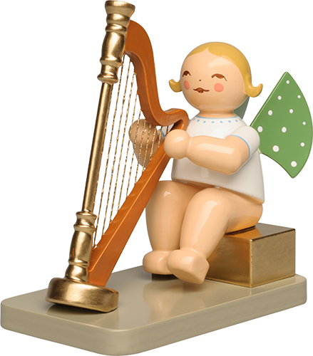 Engel met concert Harp - Jubileum engel