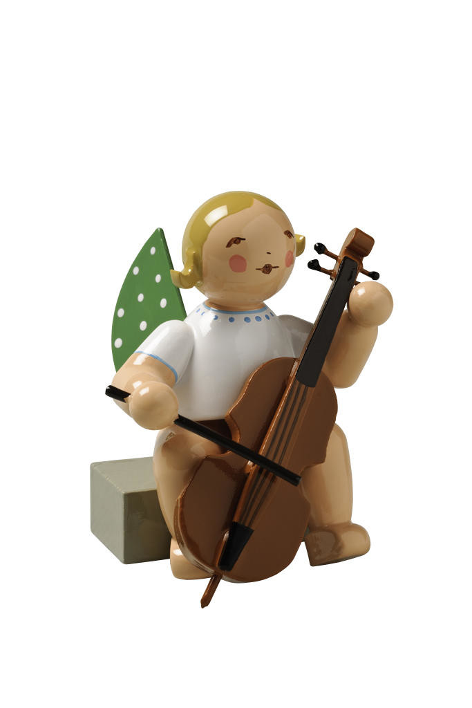 Engel met cello - zittend